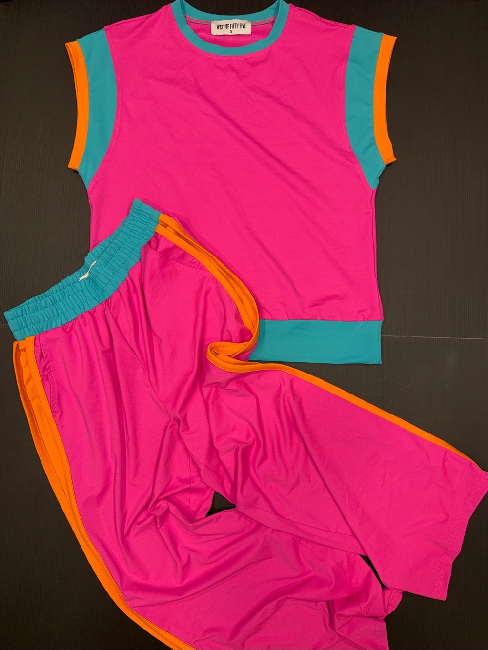 Violet & Teal Wide Leg Jumpsuit-Inspired Pants - Bright Pink